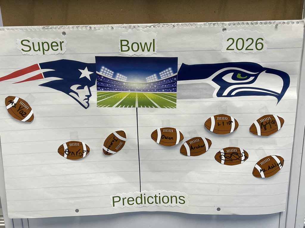 JS Preschool Super Bowl prediction pictures 