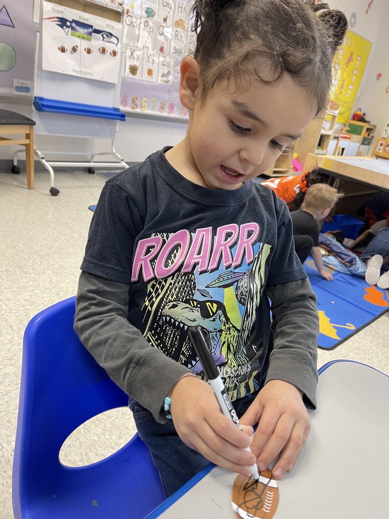 JS Preschool Super Bowl prediction pictures 