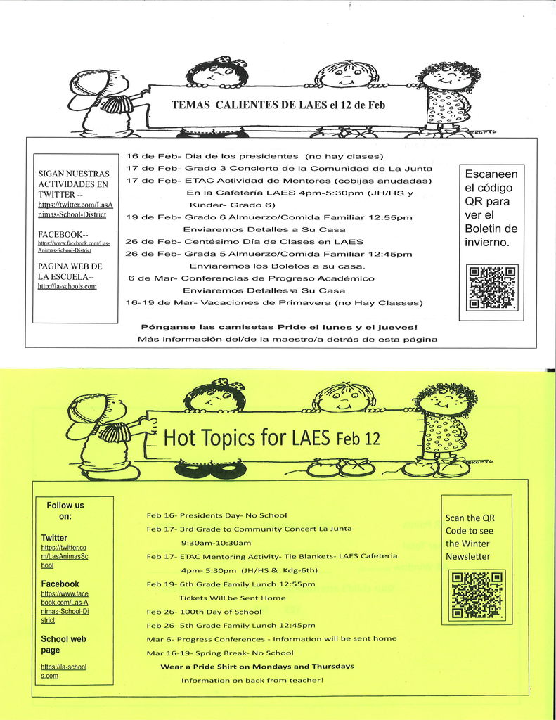 LAES hot  topics for 2.12