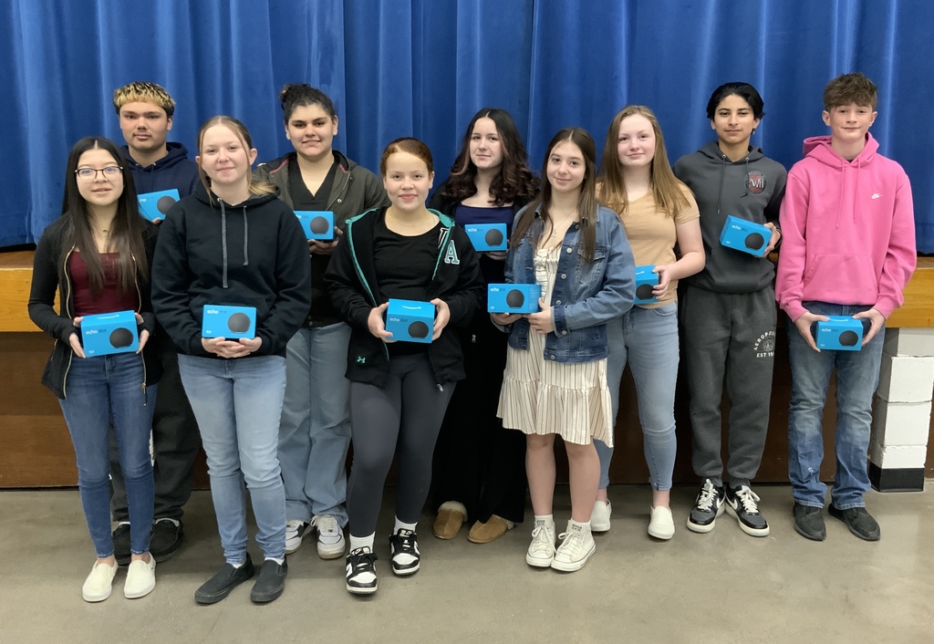 Teen Council pics with gift from ext. office 