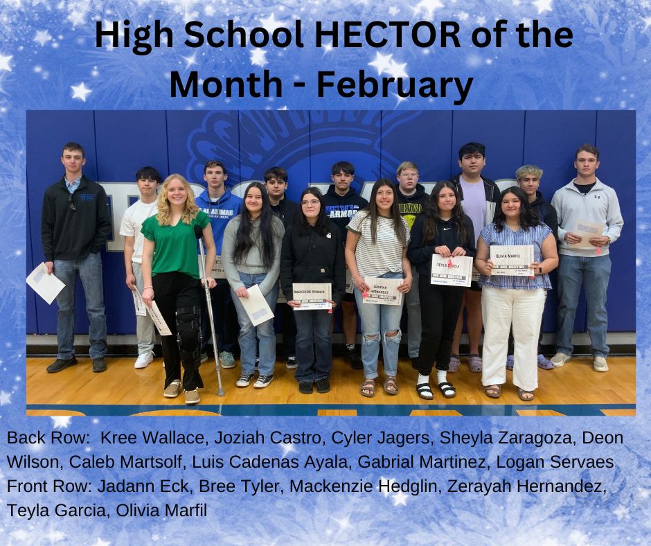 JH/HS Hector of the month flyer