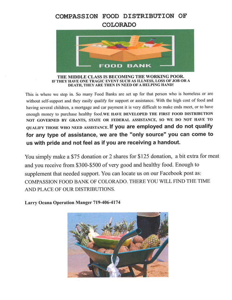 food distribution flyer