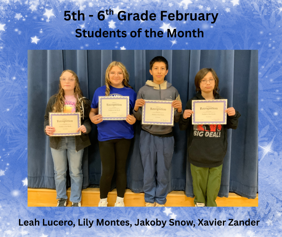February elem students of the month flyers