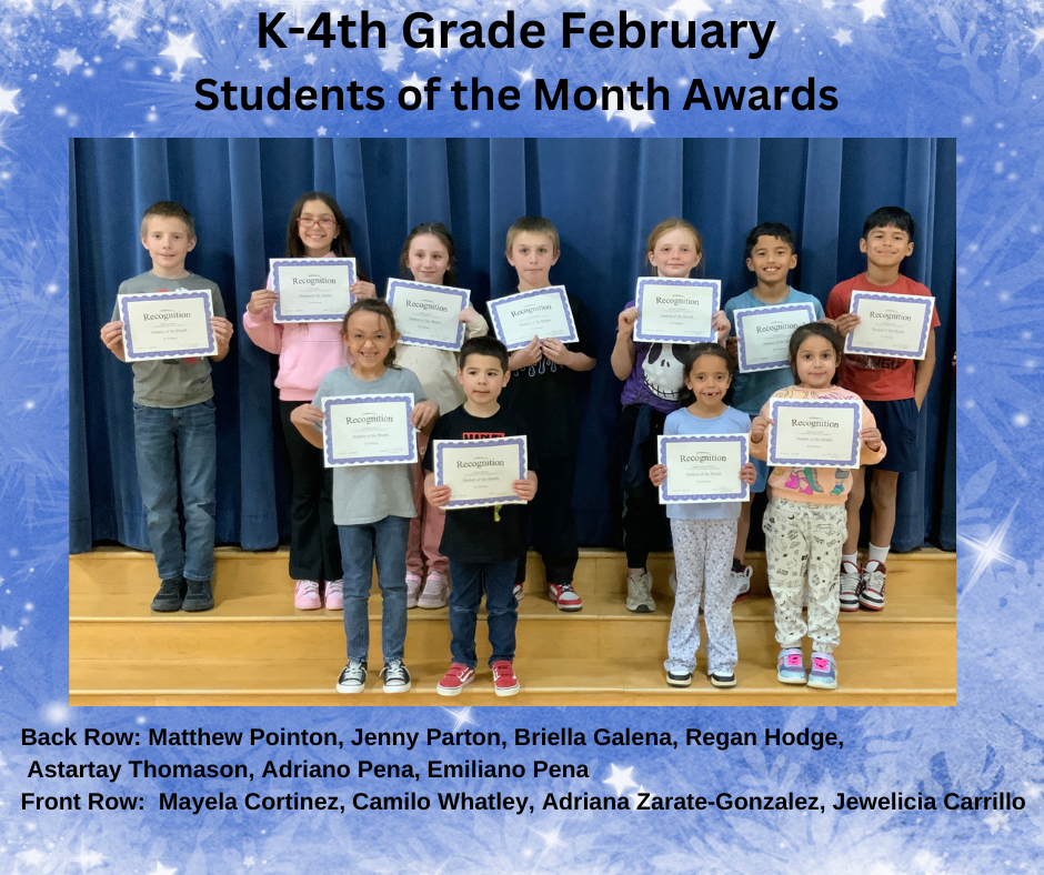 st udents of the month flyer for elem school