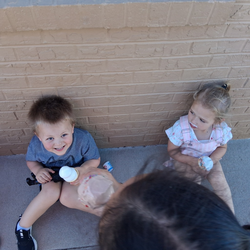 Pics of daycare enjoying free DQ ice cream 