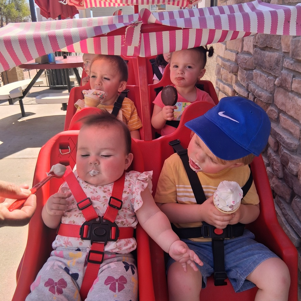 Pics of daycare enjoying free DQ ice cream 