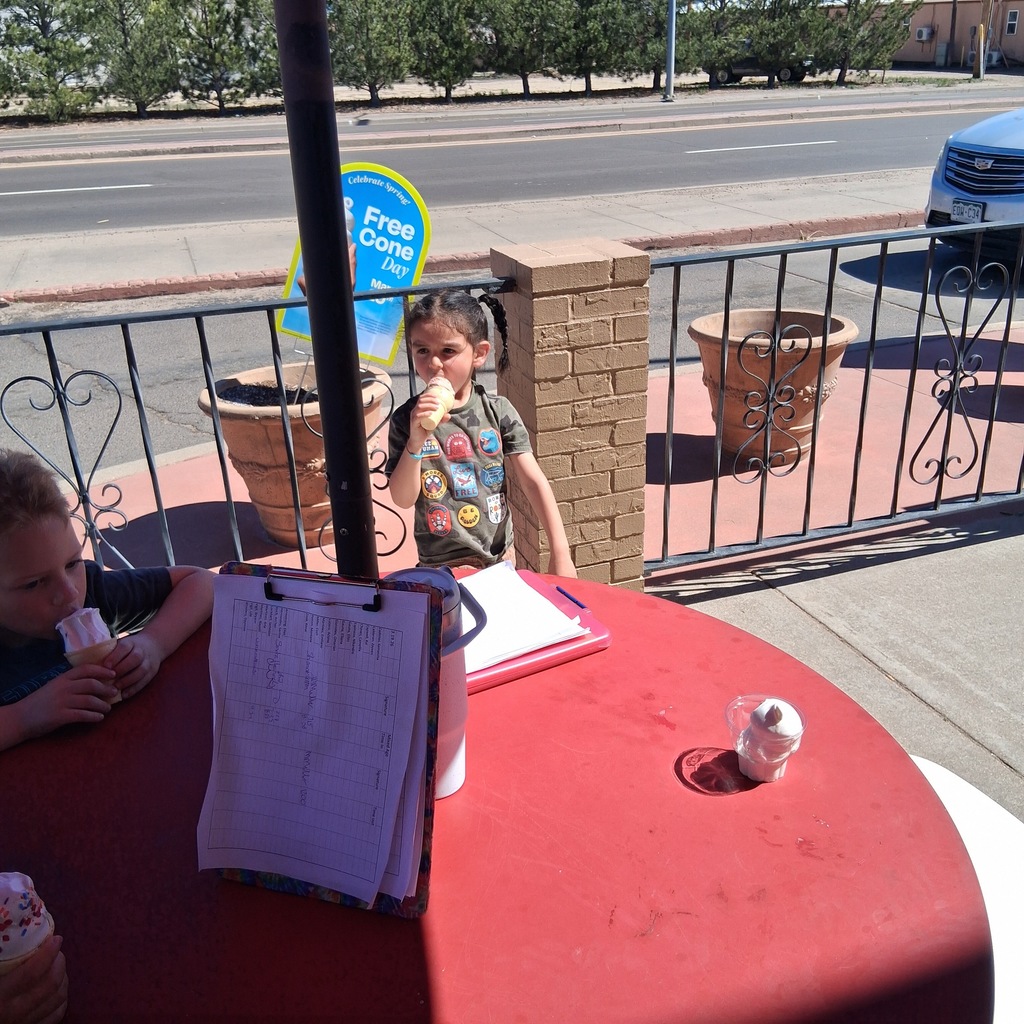 Pics of daycare enjoying free DQ ice cream 