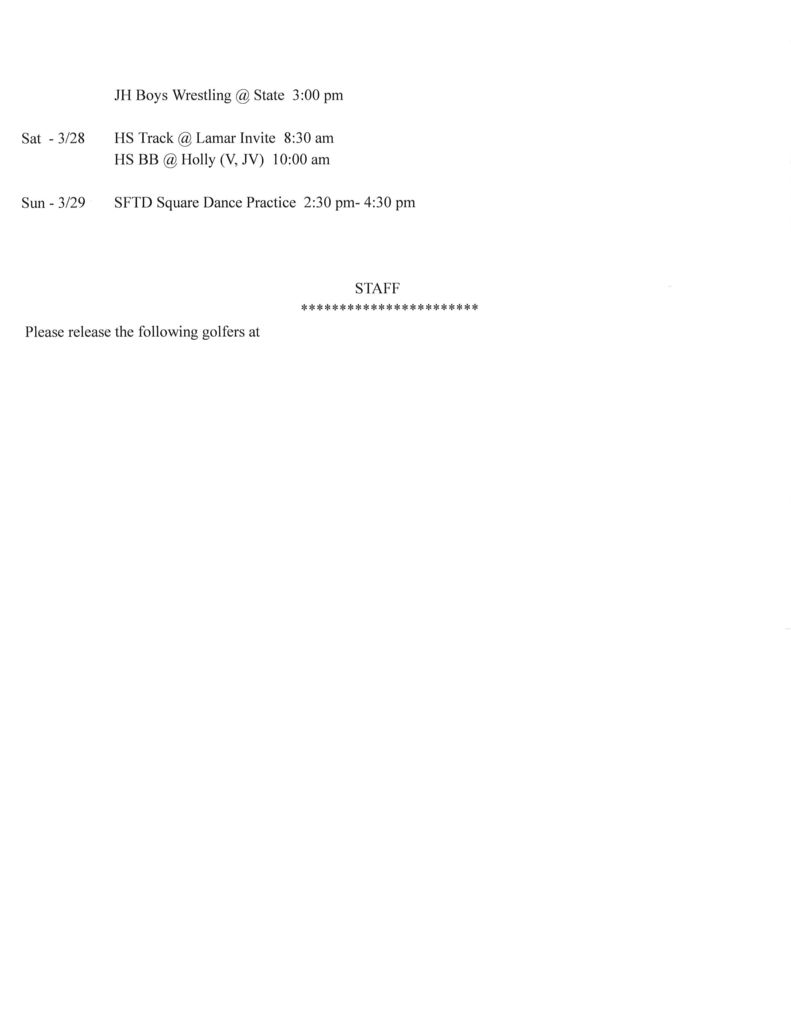 JH/HS 3/23 Announcements 