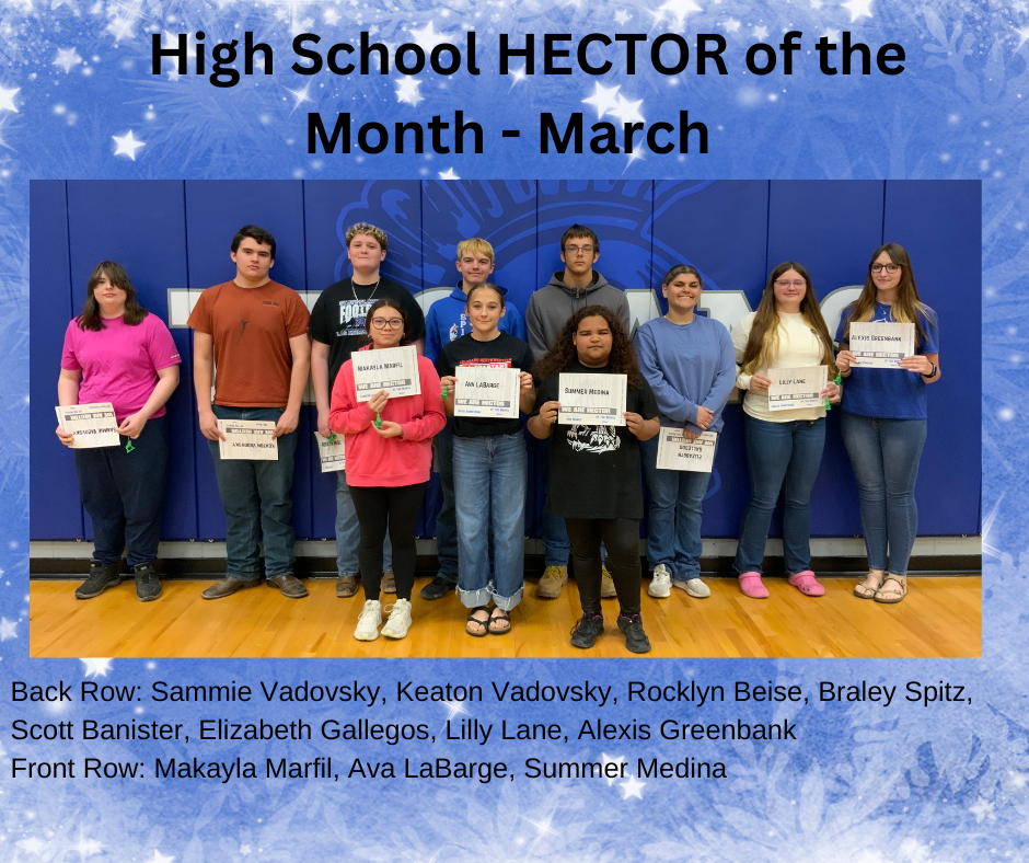 HS HECTOr of the month students flyer