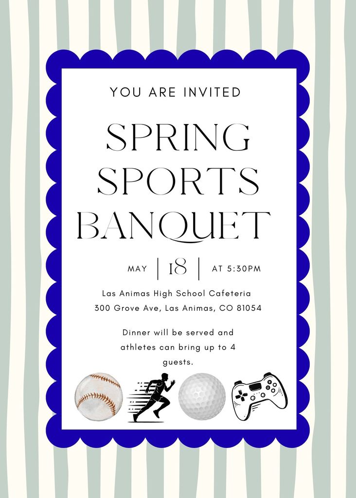 Spring sports banquet flyer