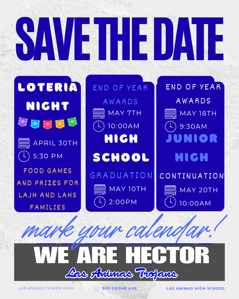 JH/HS save the date calendar 