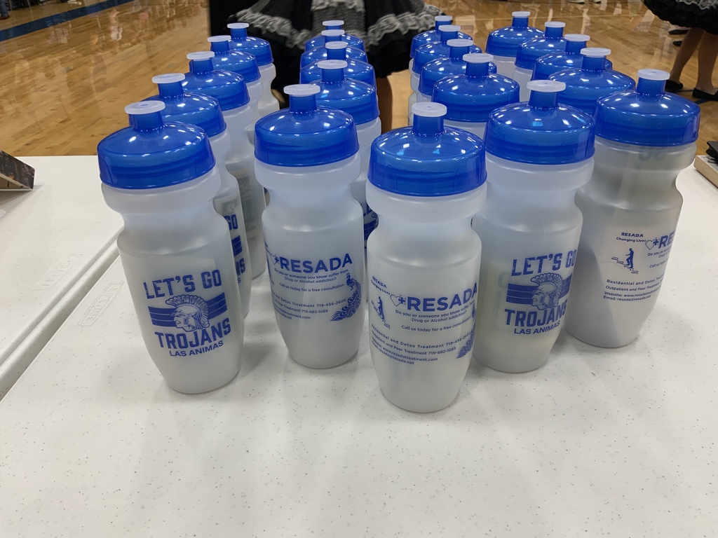 Picture of donated water bottles 