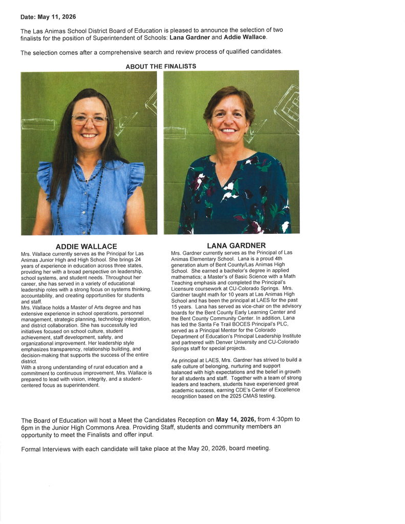 meet the new superintendent candidates flyer