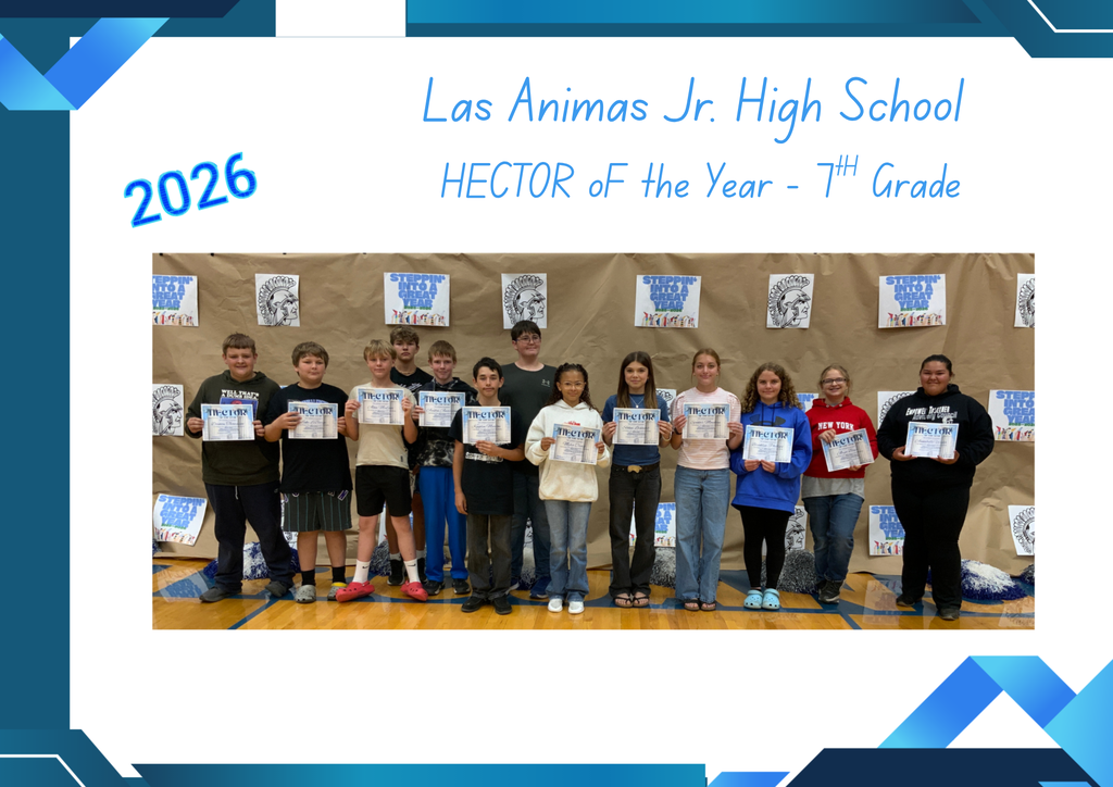 Las Animas Jr. High End of Year Awards: 