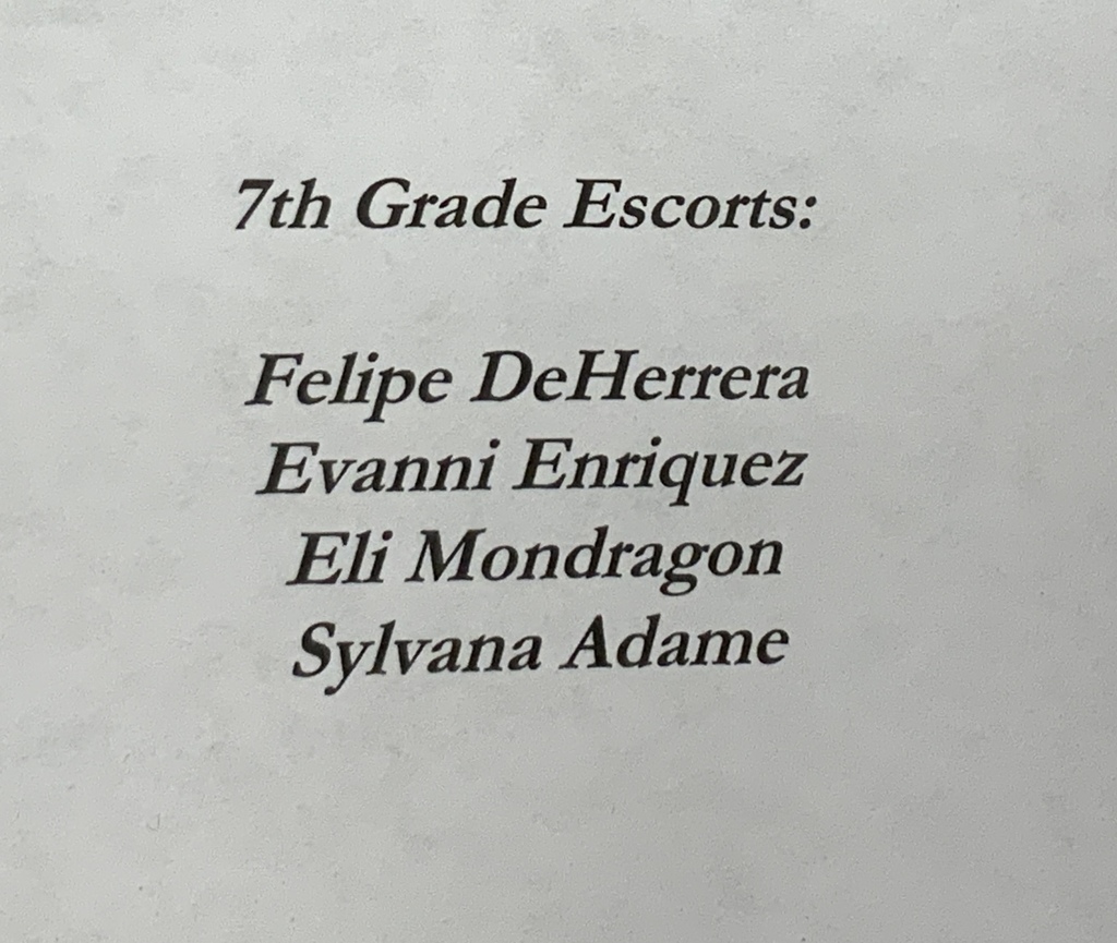 7th grade escorts
