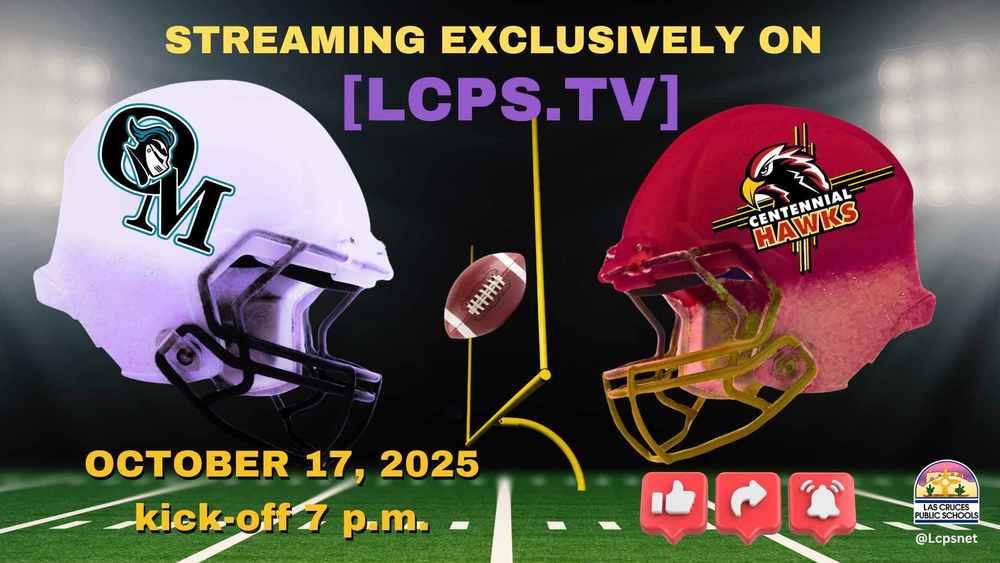 gridiron graphic with football helmets