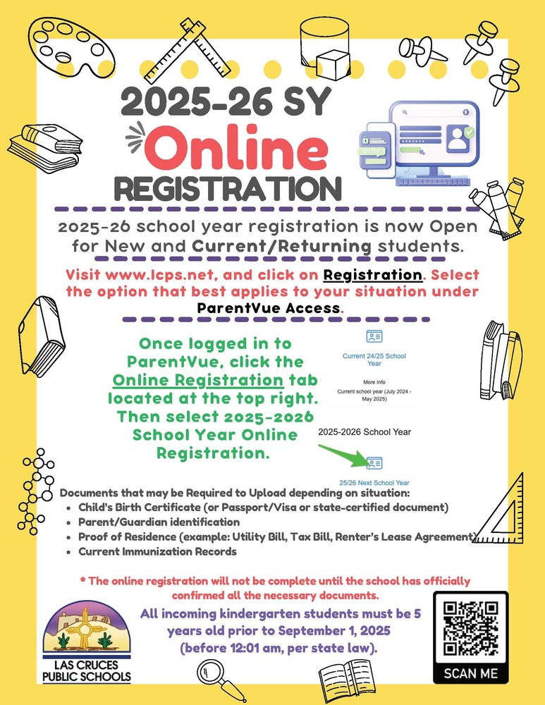 yellow and white registration flyer