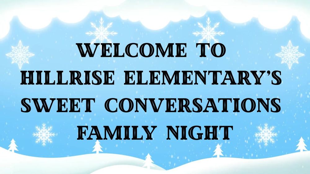 Sweet Conversations Welcome Message