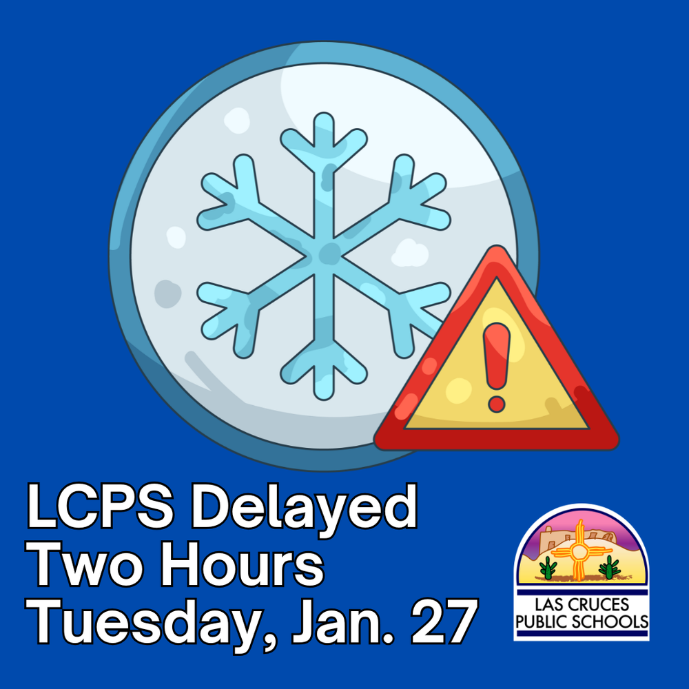 blue graphic with snowflake