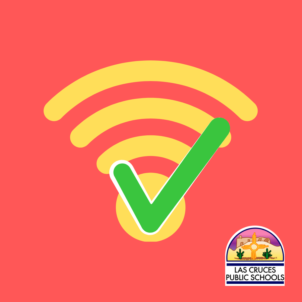 wifi graphic with green check mark