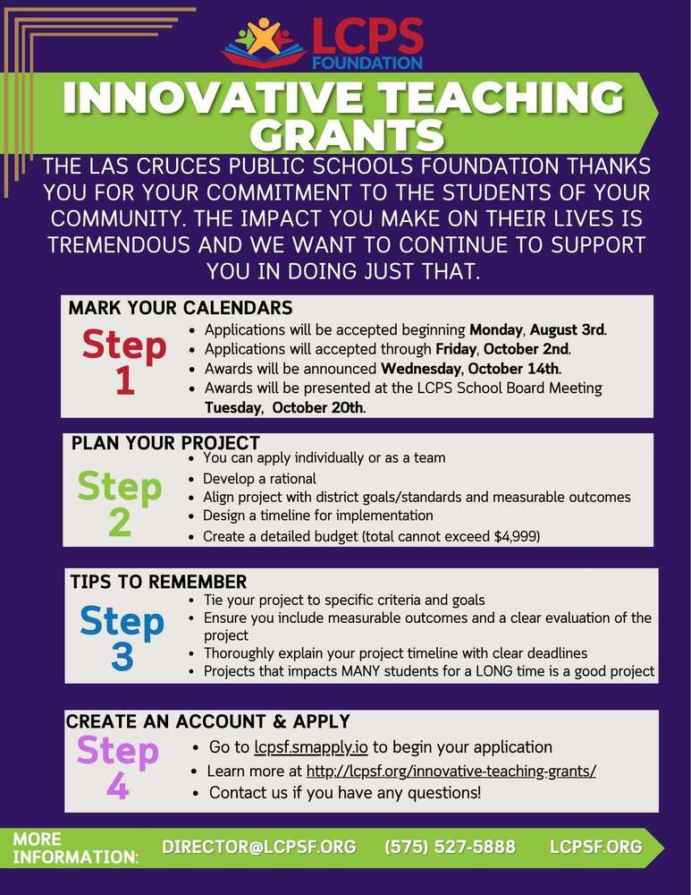 LCPS Foundation: Innovative Teaching Grants for Educators