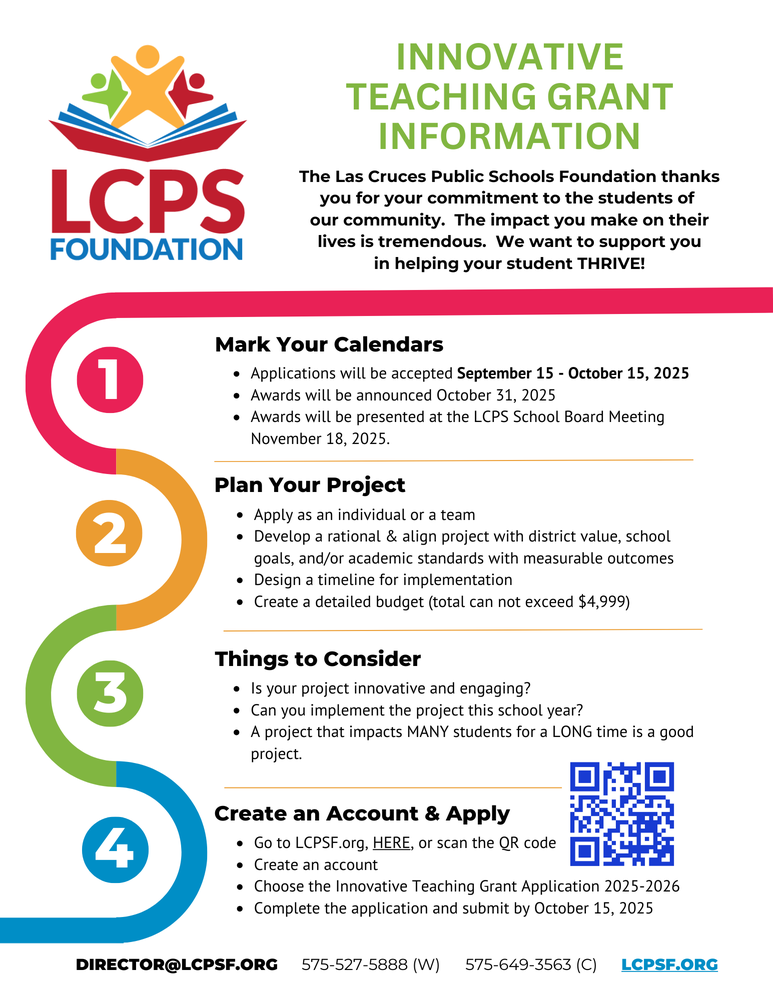 Grant Opportunity for LCPS Educators