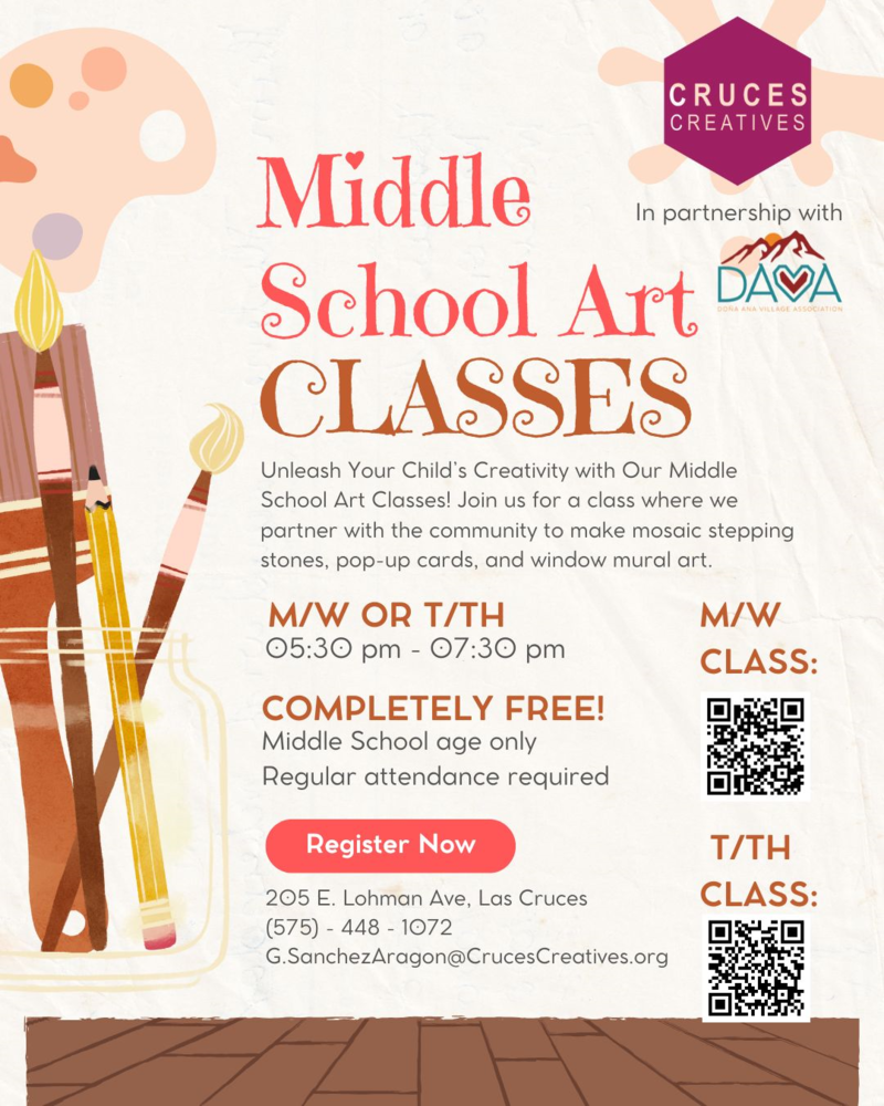 Registration Is Open: Free Youth Programs at Cruces Creatives