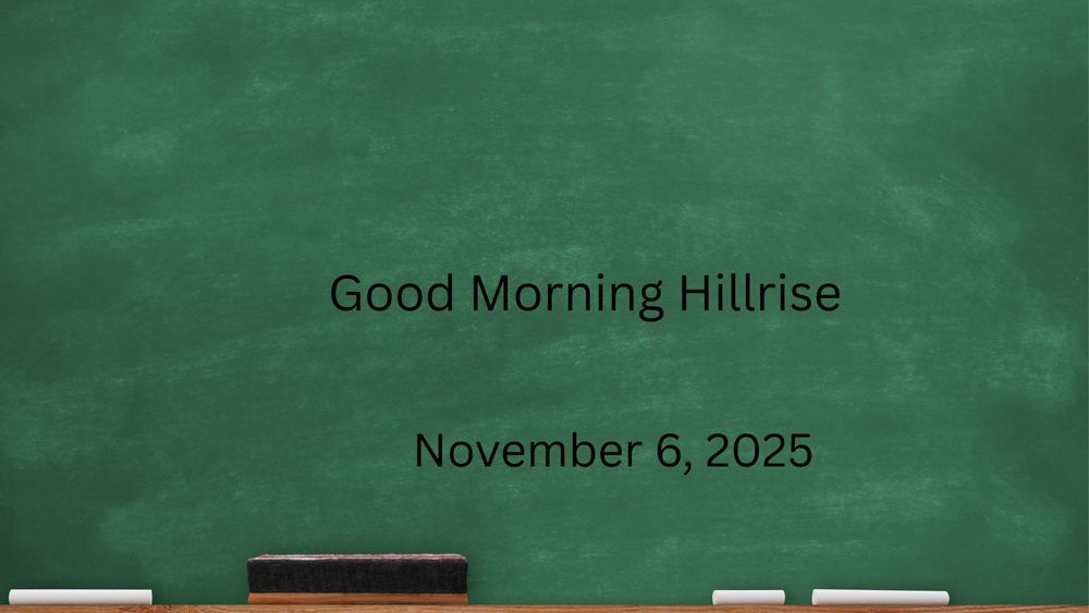 Announcements November 6, 2025