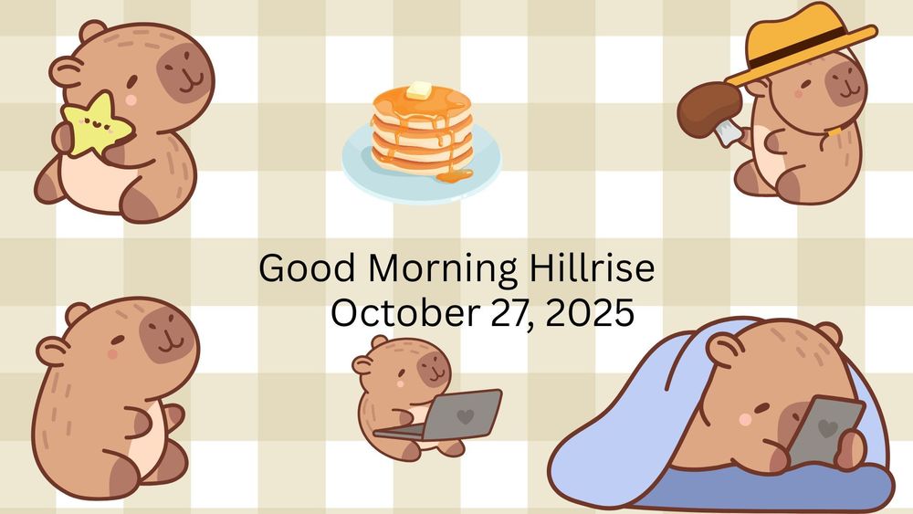 Announcements October 27, 2025