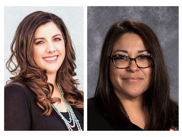 photo collage of two women