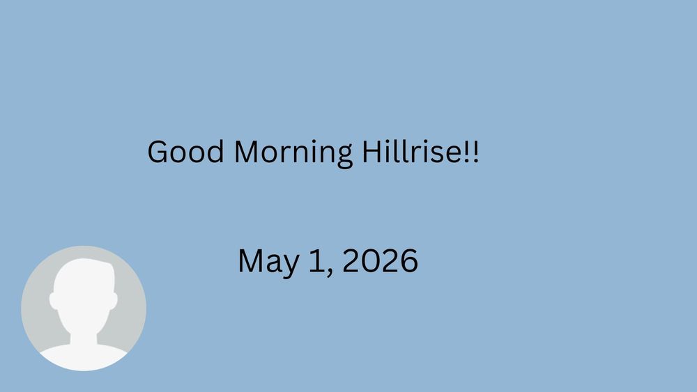 Announcements May 1, 2026