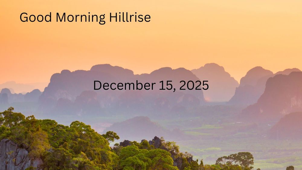 Announcements December 15, 2025