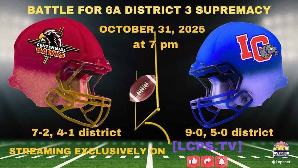 red and blue football helmets on a green gridiron