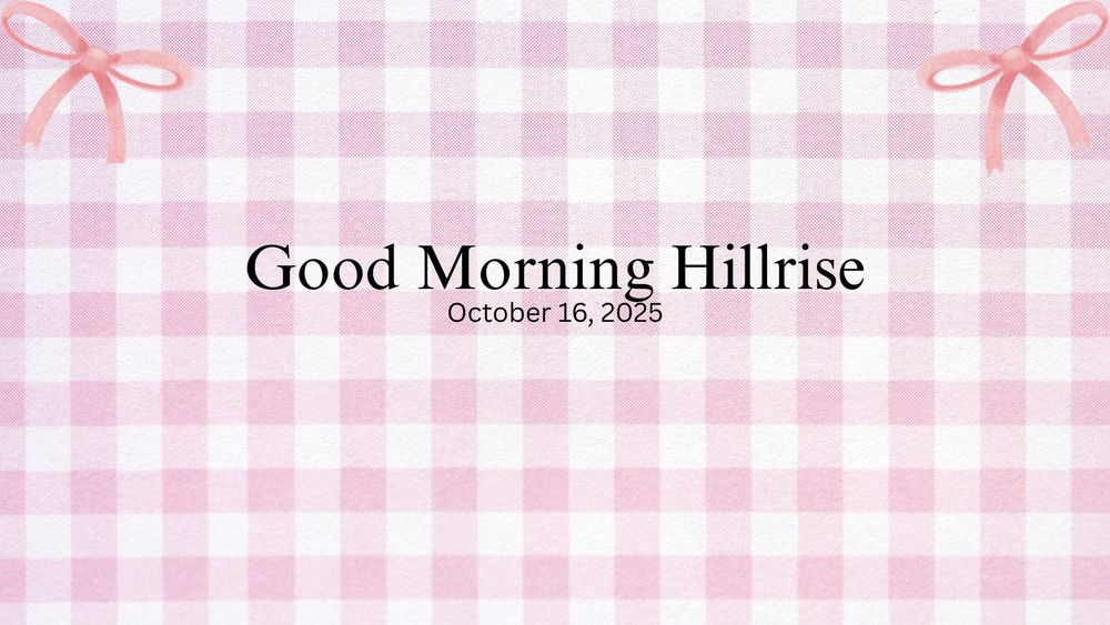 Announcements October 16, 2025