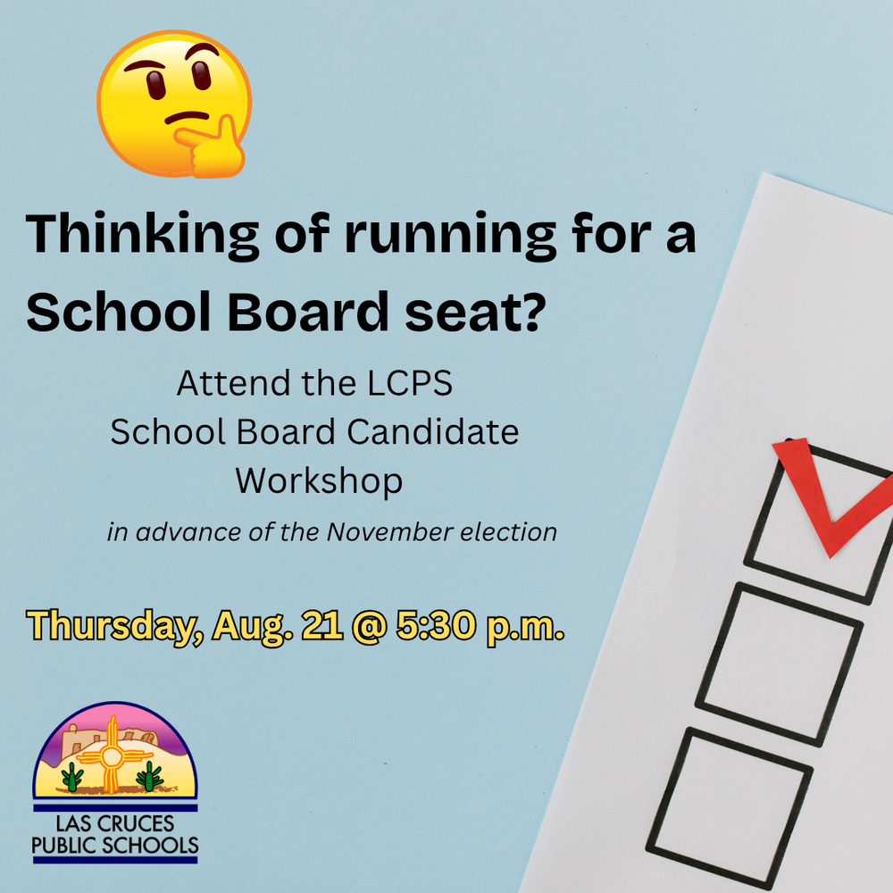 light teal graphic with information on the Aug. 21 candidate workshop