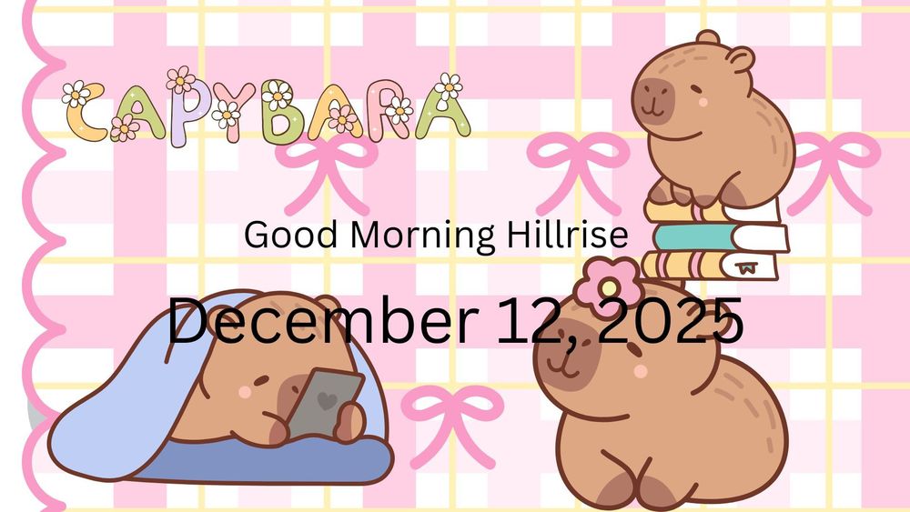 Announcements December 12, 2025