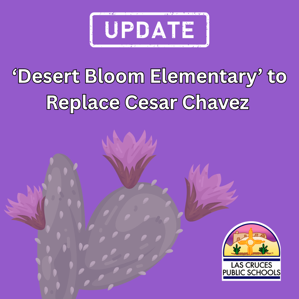 purple graphic with desert bloom