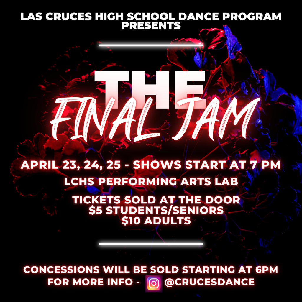 las cruces high school flyer for a dance program fundraiser