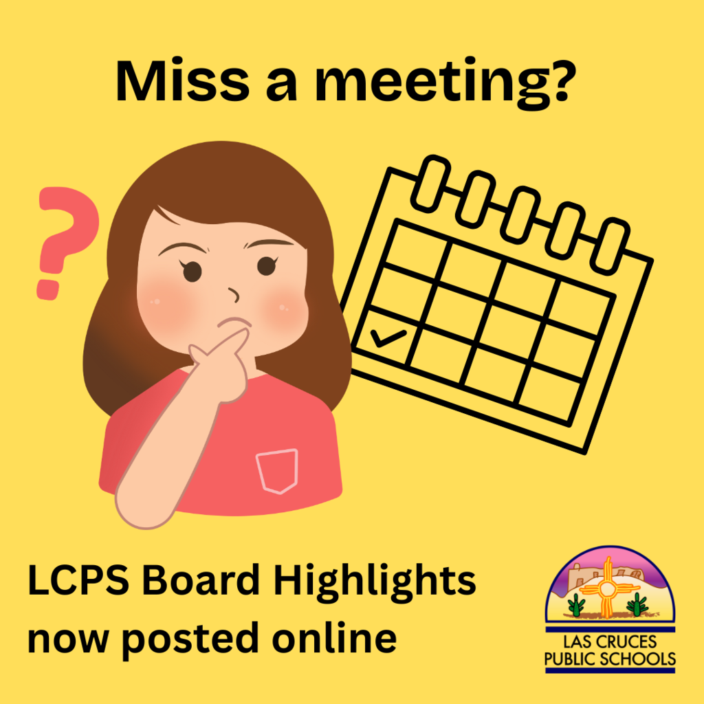 yellow graphic with information on where to find Board Highlights online