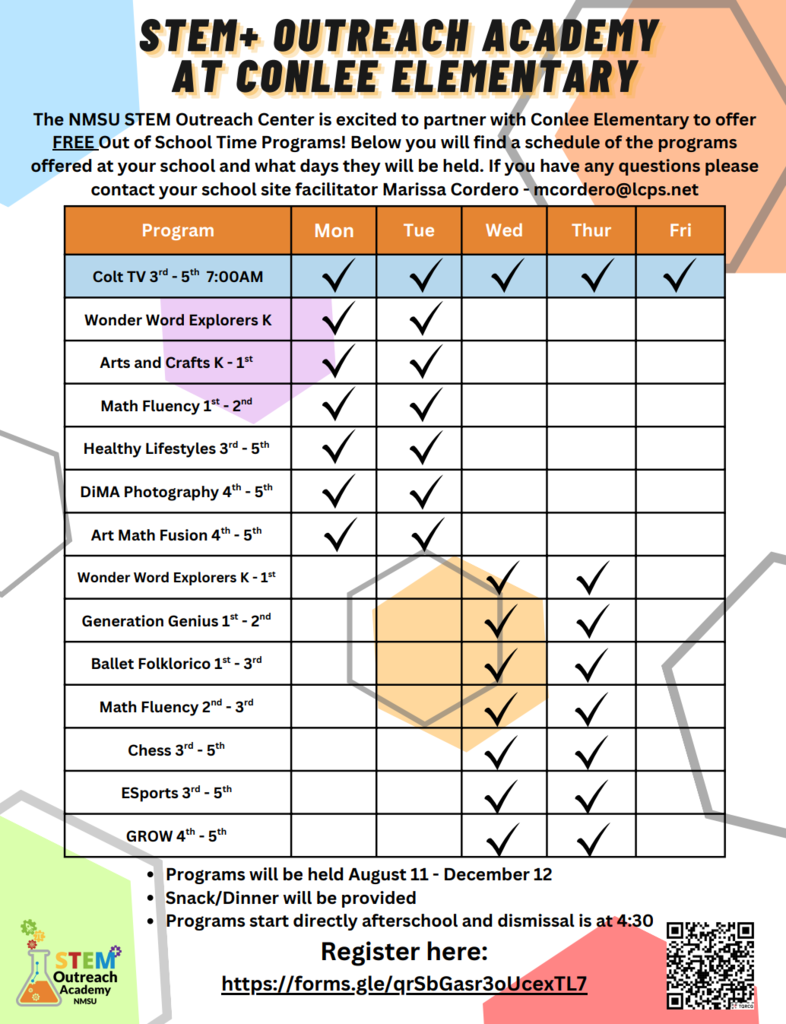 After School program flyer