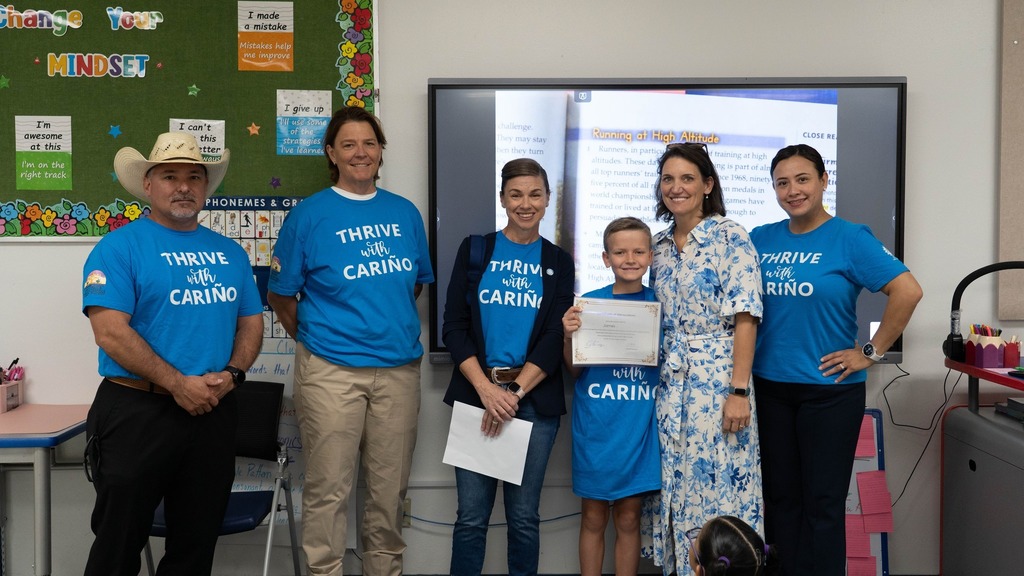 This week, City leadership and Las Cruces Public Schools administrators visited various schools to recognize students who thrive with CARIÑO! 