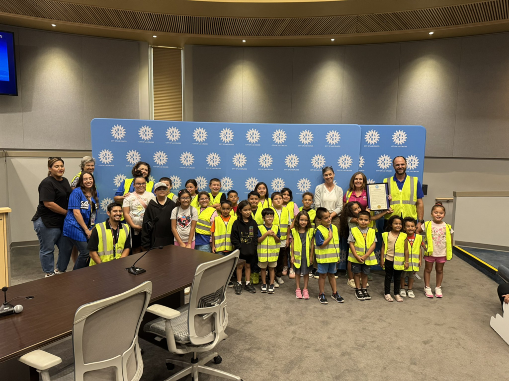 Big shoutout to our amazing Booker T. Washington Elementary students who walked to City Hall today to celebrate International Walk to School Day!
