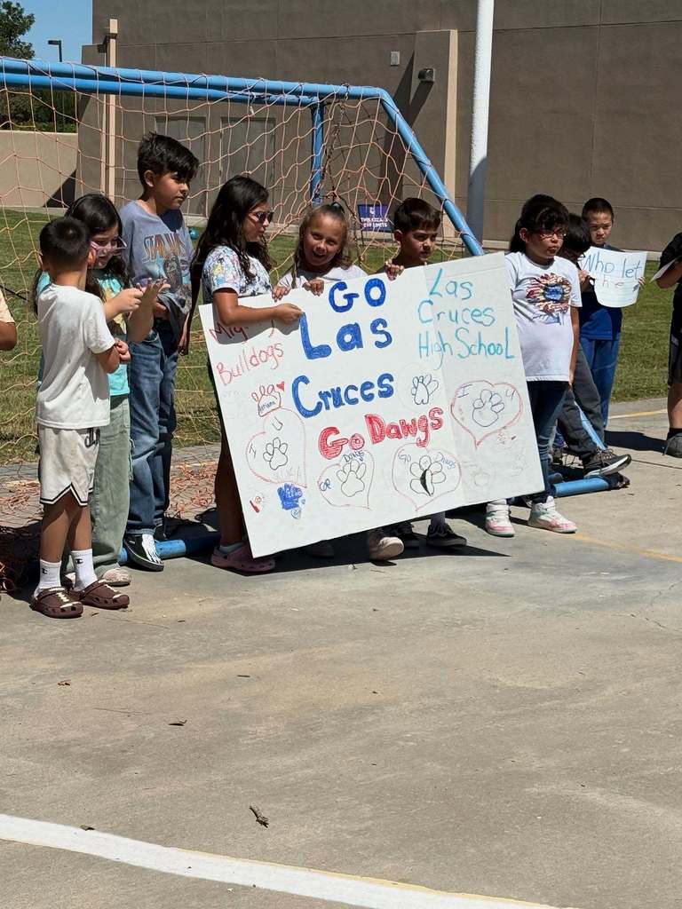 Bulldog pride on the move! The Las Cruces High School Spirit Bus rolled through our elementary schools today, spreading blue & red energy, school spirit and the power of student leadership.