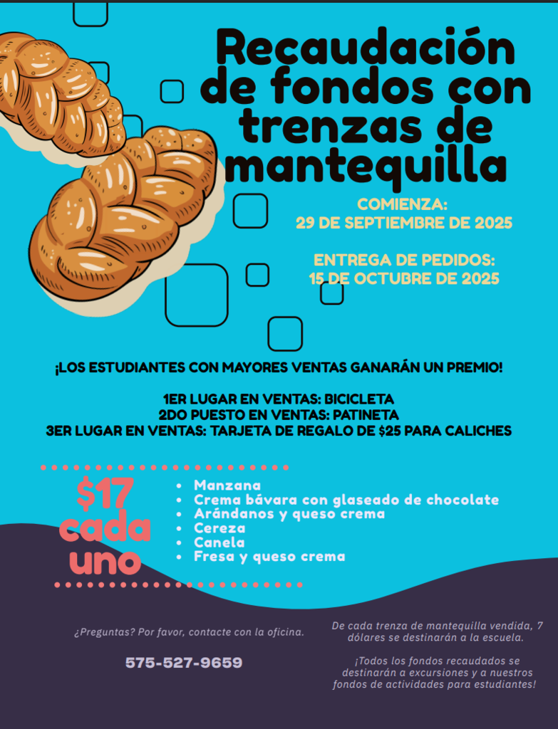 Butter Braid Fundraiser Flyer in Spanish