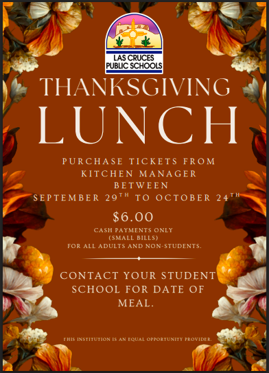 Pre-K 2nd grade Thanksgiving Lunch