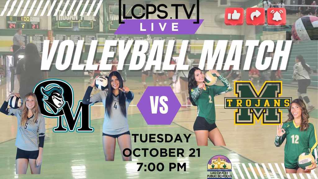 This Tuesday, Oct. 21, the Organ Mountain Knights take on the Mayfield Trojans in the Mayfield High School gym. Game starts at 7pm.  LCPS.TV will be livestreaming the game