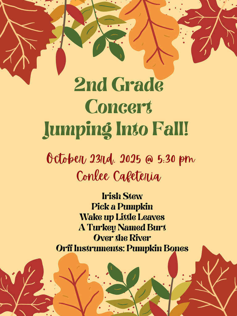 2nd grade concert flyer