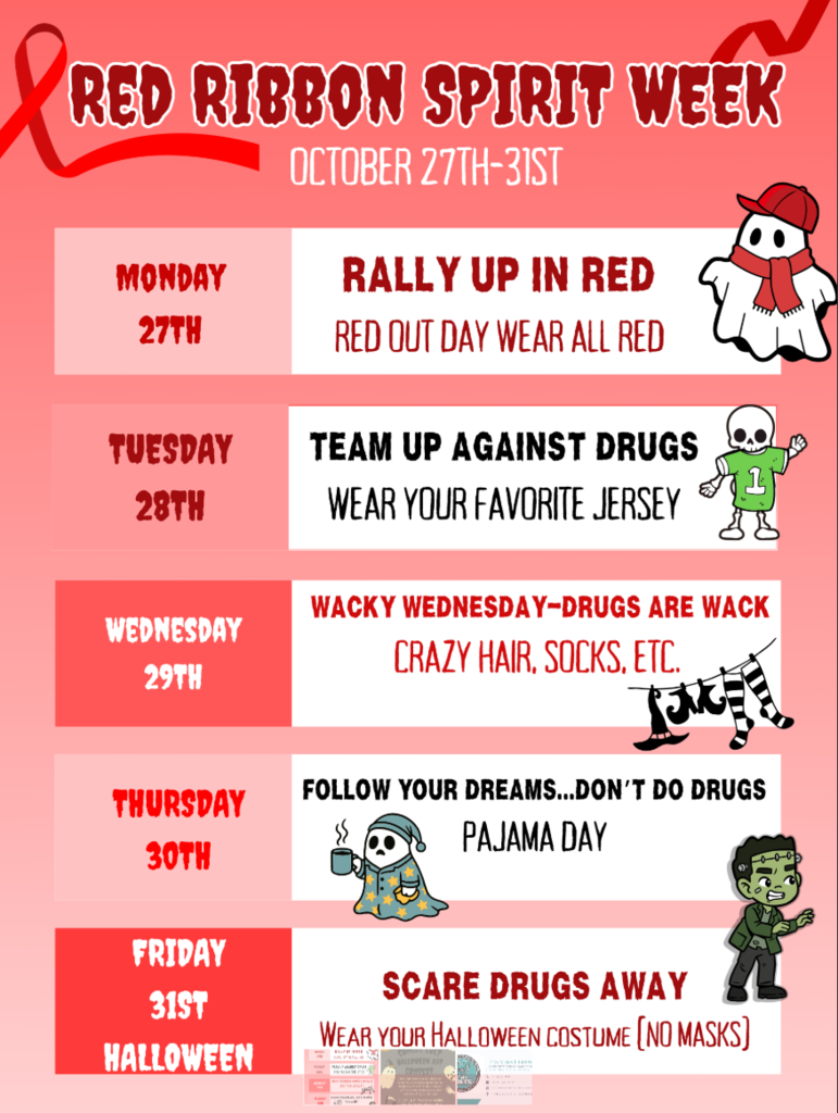Red Ribbon Spirit Week Flyer