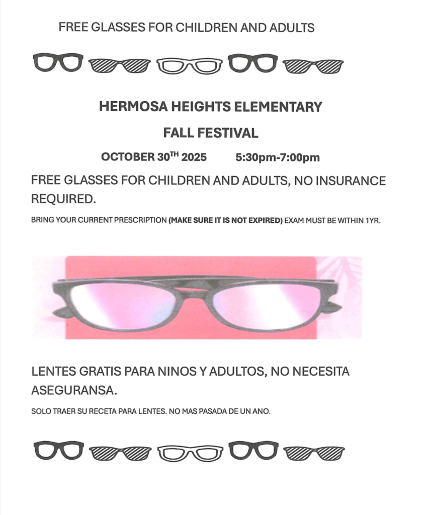 Free glasses flyer