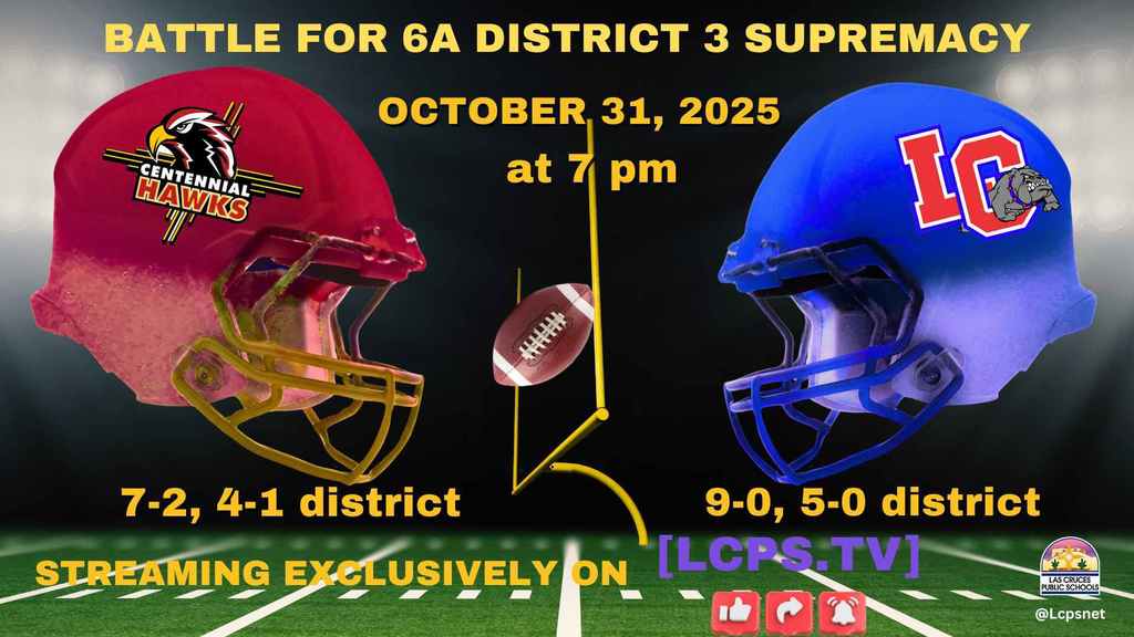 You won’t want to miss the #1 Las Cruces Bulldawgs as they take on the #4 Centennial Hawks 